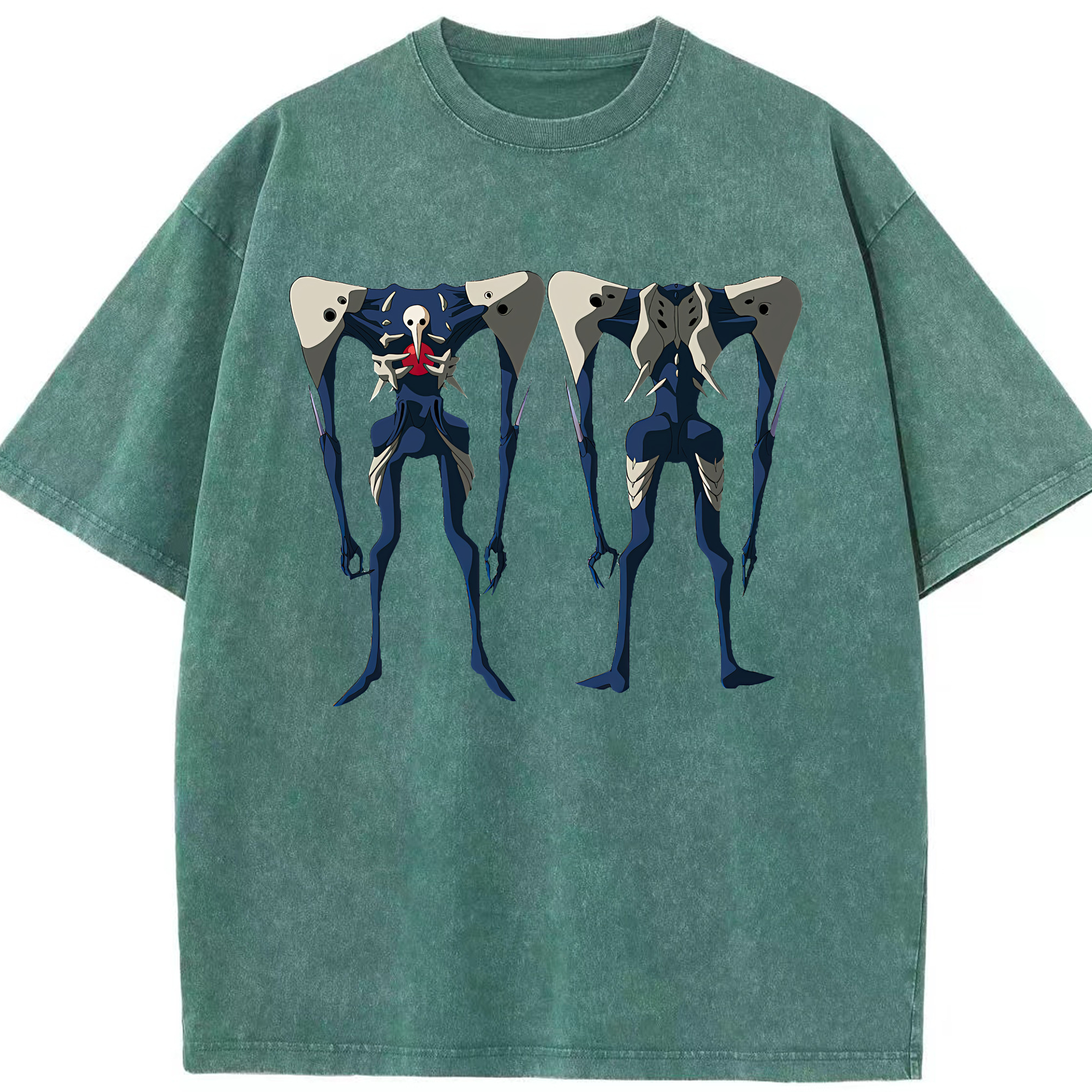 （画像用） EVA 新世紀エヴァンゲリオン 綿100% ヴィンテージ風 半袖Tシャツ（フロントプリント）